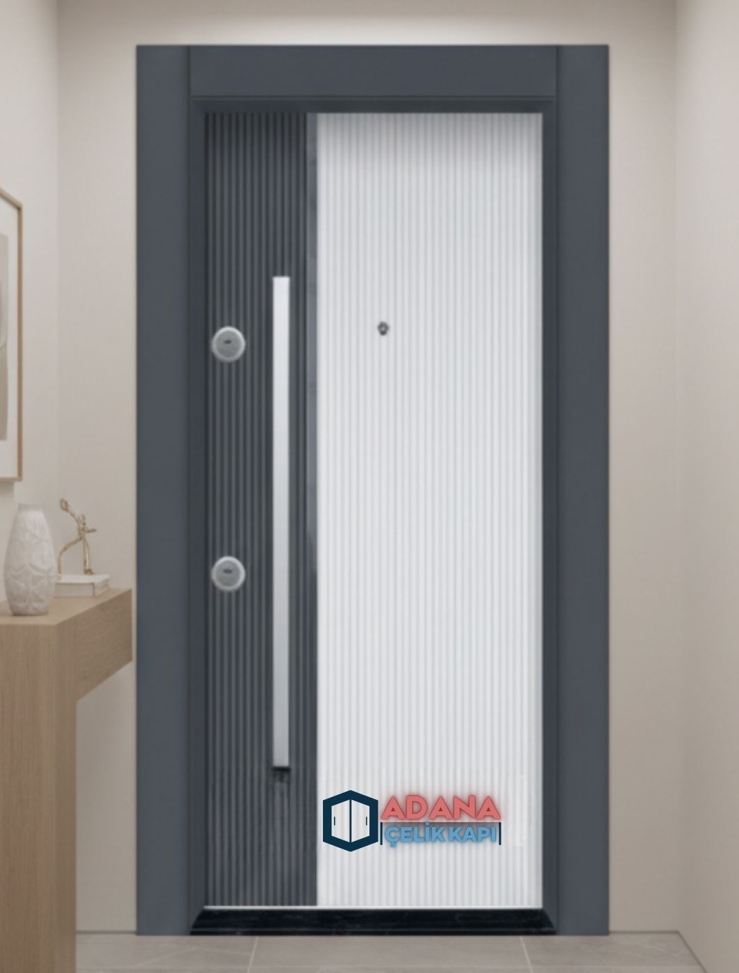 AÇK 2032 PVC Kaplama Modern Tasarım Çelik Kapı